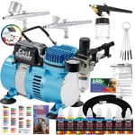 Master 3 Airbrush, Compressor & Hose Kit, 6 Primary Colors Acrylic Paint Set. Fixed Price $149.99.