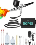 50 Psi Airbrush Kit With Compressor, High Pressure Portable Gun. Fixed Price $101.99.