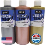 Sax 1440731 Versatemp Heavy-body Metallic Tempera Paint Pint Assorted. Fixed Price $38.88.