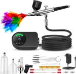 Airbrush Kit With Compressor, 22/30/50 Psi High Pressure Non-clogg. Fixed Price $92.99.