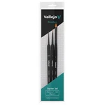 Vallejo Set Starter Round Triangular Flat Painting Brushes. Fixed Price $18.99.