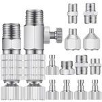 14 Pieces Airbrush Adapter Set Quick 1/8 And 1/4 Inch, Silver. Fixed Price $21.60.