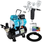 New Spray Gun Pistol Trigger Airbrush With Tank Compressor Auto Paint. Fixed Price $189.99.