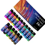 Hissico Iridescent Acrylic Paint Set Of 16 Chameleon Colors 60ML 2 Oz Bottles.... Fixed Price $29.35.