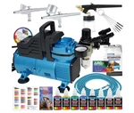 Sistema Airbrush Con 3 Aer Grafos, Manguera Y Soporte Para Pintura.nuevo. Fixed Price $318.96.
