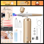 Cordless Airbrush Kit With Compressor 48PSI, 0.3MM Nozzle For Art, Makeup, Cake. Fixed Price $35.99.