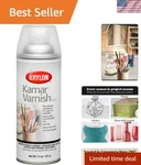 Fast-drying 11-OUNCE Krylon Varnish Spray: Protects Acrylic & Watercolor Paints. Fixed Price $13.49.