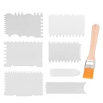 7 1 Texture Art Tools And Paint Brush Scraper Acrylic Pouring Swipe. Fixed Price $15.17.