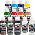 Transparent 12 Createx Airbrush Paint Colors Set. Fixed Price $87.46.
