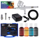 Airbrush Cake Decorating Compressor Kit, 4 Chefmaster Food Coloring Set. Fixed Price $79.99.