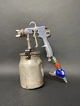 Binks 2100 Pressure Feed Conventional Spray Gun 66SD Nozzle With Canister L8. Fixed Price $160.00.