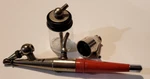 Vintage Paasche Airbrush SERIAL#032236 Type With Accessories Glass Bottle Cap. Fixed Price $40.00.