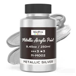 Nicpro Metallic Silver Acrylic Paint, 8.45 Fl Oz (pack Of 1),. Fixed Price $14.24.