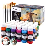 Artecho Acrylic Set 24 Colors 2OZ/59ML With 12 Brushes, Craft. Fixed Price $32.18.