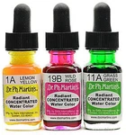 Dr Ph Martin's Radiant Concentrated Watercolours Inks - Individual 1/2OZ Bottles. Fixed Price $12.25.