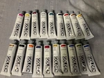 Golden Artist Colors Heavy Duty Acrylics 2OZ. Lot Of 19 Different High Series. Fixed Price $65.99.