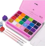 Abeier Professional 24 Color Gouache Paint Set W/brushes, Palette, Pink Carrier. Fixed Price $47.95.