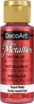 Decoart Dazzling Metallics Acrylic Paint 2OZ-ROYAL Ruby. Fixed Price $8.79.