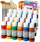 Fantastory Acrylic Paint Set 24 X 60 Ml 12 Brushes Waterproof For Artwork A6. Fixed Price $19.99.