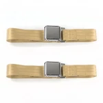 Chevy 1955 - 1957 Airplane 2PT Tan Lap Bucket Seat Kit Belts. Fixed Price $89.95.
