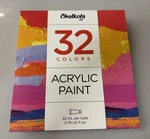 Chalkola Acrylic Paint Set 32 Colors, Kit - 0.74 Fl Oz New! Sealed. Fixed Price $5.99.