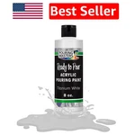 Titanium White Ready-to-pour 8 Oz Acrylic Paint Ideal For Creative Expression. Fixed Price $19.79.