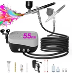 55 Psi Airbrush Kit With Compressor, Switchable Single/dual Airflow, High.... Fixed Price $84.56.