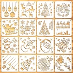 Moruska 16 Pcs Christmas Stencils Drawing Templates For Painting On Wood.... Fixed Price $13.99.