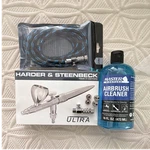 Harder & Steenbeck Ultra Airbrush Kit With Hose, Connectors Master Cleaner. Fixed Price $215.00.