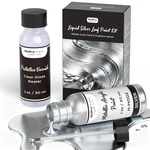 Liquid Silver Leaf Paint Kit (2 1OZ/30ML), Metallic Acrylic. Fixed Price $19.99.