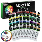 Professional 36 Color Acrylic Set, 18ML Tubes, Artist Student Painting. Fixed Price $26.99.