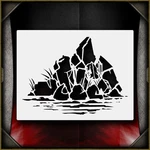 Rock Pile 1 - Airbrush Stencil Template Airsick. Fixed Price $14.99.