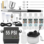 Airbrush Kit Compressor 55 Psi 0.5MM Nozzle Cleaning Supplies XAK4-NA Arty. Fixed Price $129.99.