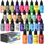 Airbrush Paint Set - 30 Colors Ready To Spray Kit With 2 Cleaning Br.... Fixed Price $43.35.