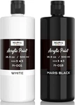 Nicpro White & Black Large Acrylic Paint (16.9 Oz, 500 Ml), Rich Pigments, Non. Fixed Price $27.13.