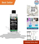 Titanium White Acrylic Ready To Pouring Paint 8-OUNCE Pre-mixed Water.... Fixed Price $17.09.