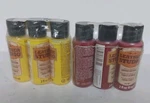 Leather Studio Set Of 6 2 Fl Oz Acrylic Shoe Paint- (3) Yellow & Ruby. Fixed Price $10.88.