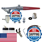 Paasche Airbrush H-set Single Action Siphon Feed Red. Fixed Price $107.06.