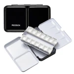 Meeden Empty Watercolor Paint Palette: Travel Tin With Half Pans (12), Black. Fixed Price $17.11.