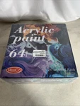 Hissico Acrylic Paint 64 Colors Fl Oz Each With 12 Brushes And Palette. Fixed Price $65.00.