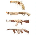 Rokr Wooden Gun Model Mechanical 3D Puzzle Diy Building Kit Boy Teen Gift. Fixed Price $23.99.