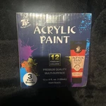 Tbc The Best Crafts 12 Tubes Of 4 Oz Premium Acrylic Paint Set New Sealed Box. Fixed Price $19.99.