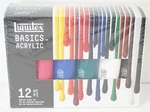 New Liquitex Basic 12-PIECE Acrylic Assorted Color 118ML Tubes. Fixed Price $24.95.