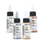 High Flow Acrylic Paint Set - 4 Iridescent Metallic Colors, Copper, Gold, Silver. Fixed Price $59.36.