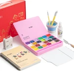 Deluxe 24 Colors Jelly Gouache Paint Gift Set Complete Art Kit With Pad, Sp.... Fixed Price $66.72.