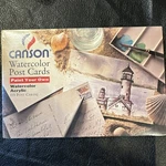 New Canson 15 X 4" By 6" Paint Your Own Acid Free Watercolor Acrylic Post Cards. Fixed Price $12.00.