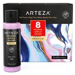 Arteza Pouring Acrylic Paint Pastels 4OZ Bottles - Set Of 8. Fixed Price $29.99.