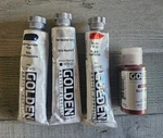 Golden Acrylic Paint N8 Gray Naphthol Red Anthraquinone Blue Fluid Burnt Sienna. Fixed Price $23.97.