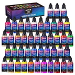 42 Color Acrylic Airbrush Paint Set With Thinners - Opaque, Metallic, Neon. Fixed Price $38.99.