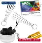 Master Airbrush 13 Piece Cleaning Kit - Glass Pot Jar With Hol. Fixed Price $27.61.